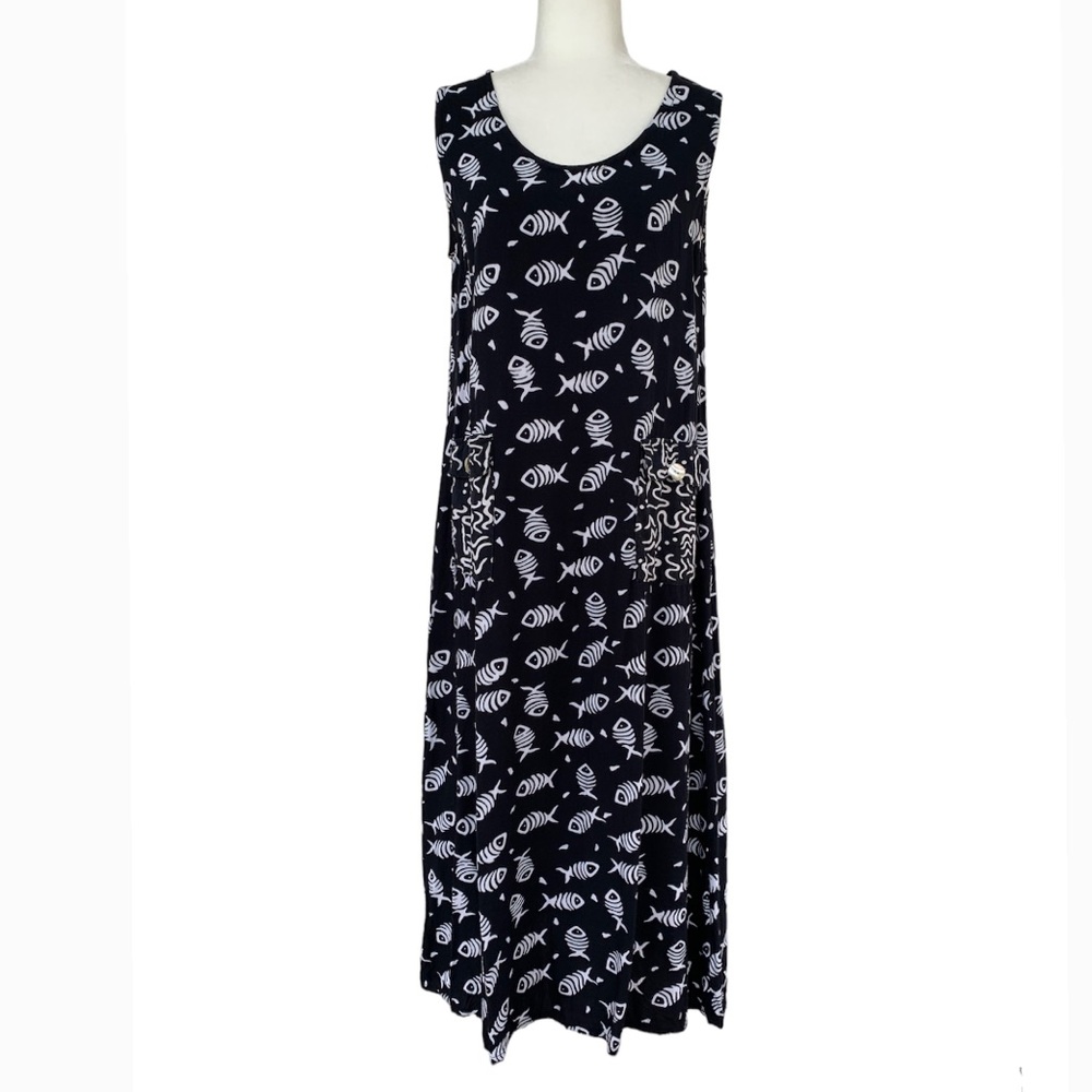 Baju Fishbone Maxi Dress Sundress